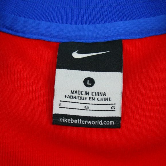 Nike USA Soccer USMNT World Cup Fleece Sweatshirt Zip Up Red Mens Large - Picture 9 of 12